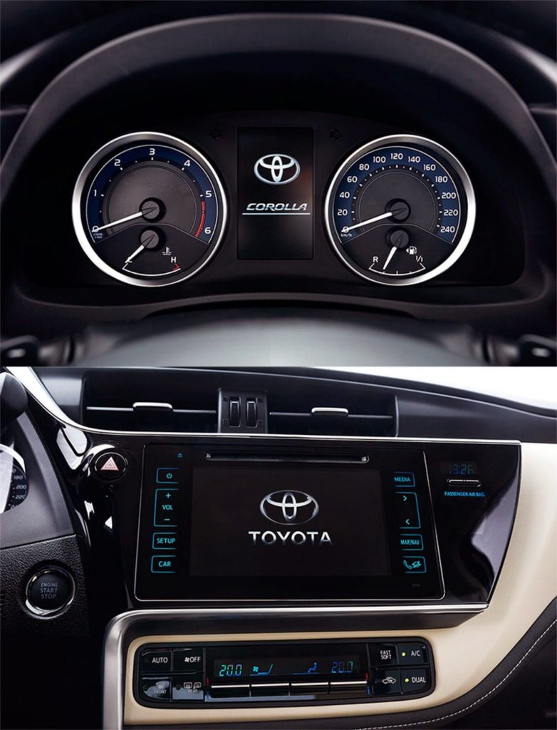 Toyota Corolla приборы и дисплей